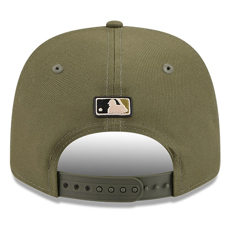 Los Angeles Dodgers Olive Green 2026 Armed Forces Day New Era 9SEVENTY Stretch-Snap Hat