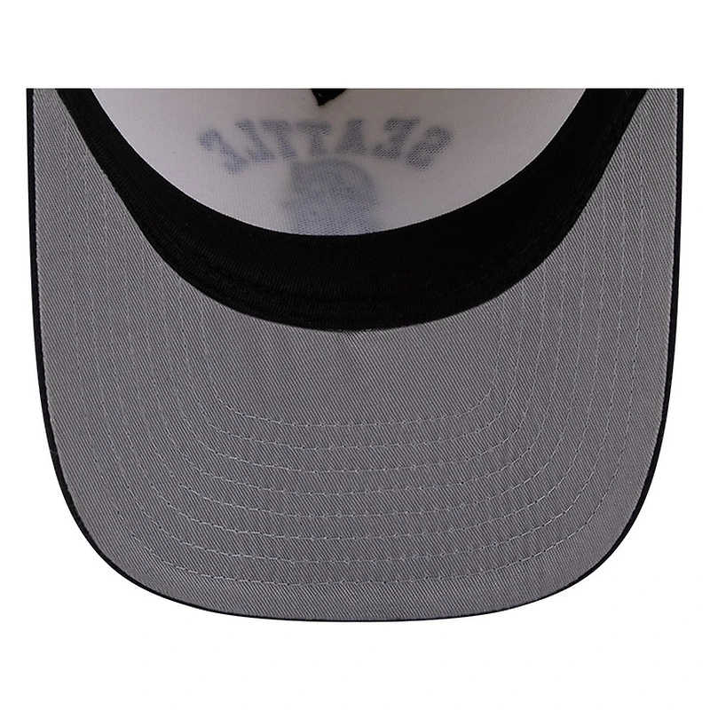 Seattle Mariners Chrome Two Tone Arched Text with Logo New Era 9FIFTY A-Frame Snapback Hat