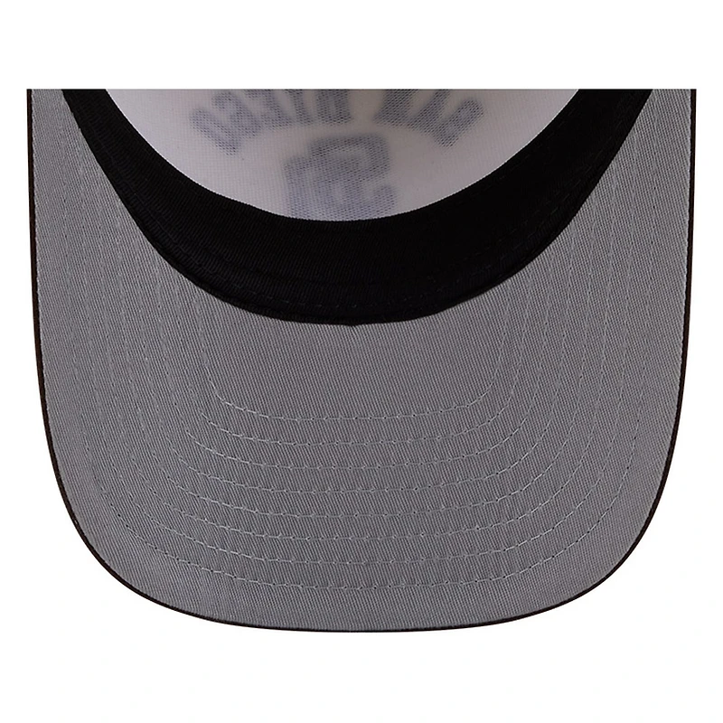 San Diego Padres Chrome Two Tone Arched Text with Logo New Era 9FIFTY A-Frame Snapback Hat