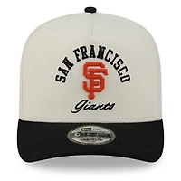San Francisco Giants Chrome Two Tone Arched Text with Logo New Era 9FIFTY A-Frame Snapback Hat