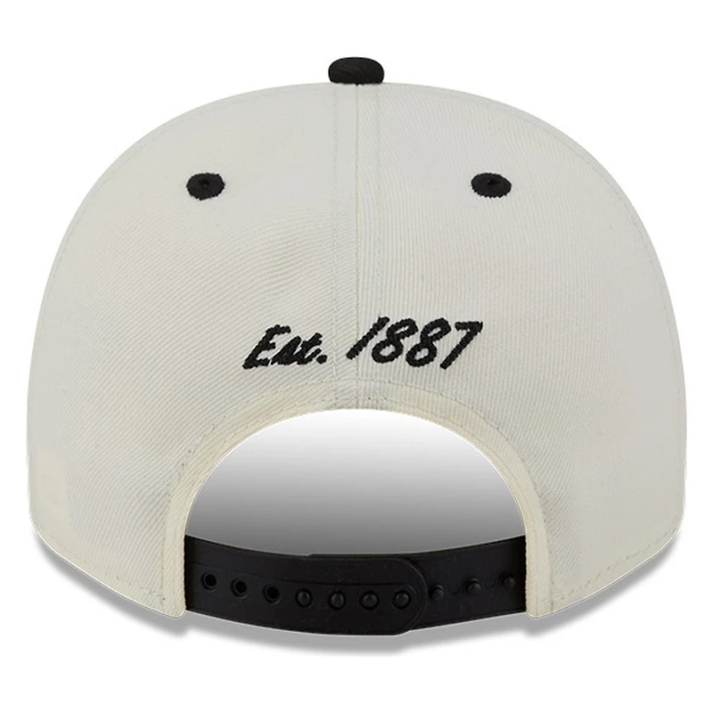 Pittsburgh Pirates Chrome Two Tone Arched Text with Logo New Era 9FIFTY A-Frame Snapback Hat