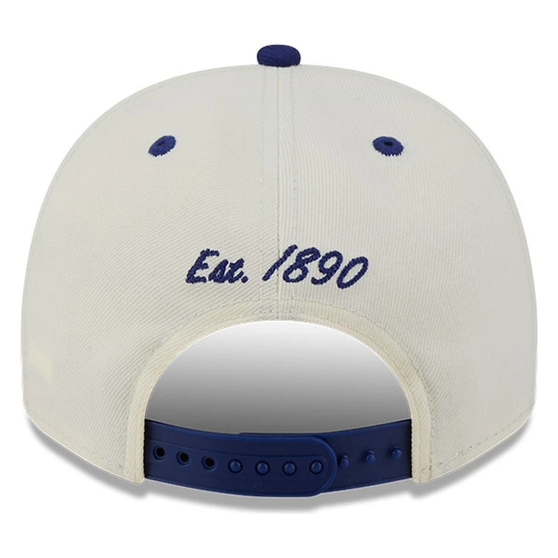 Los Angeles Dodgers Chrome Two Tone Arched Text with Logo New Era 9FIFTY A-Frame Snapback Hat