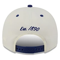 Los Angeles Dodgers Chrome Two Tone Arched Text with Logo New Era 9FIFTY A-Frame Snapback Hat