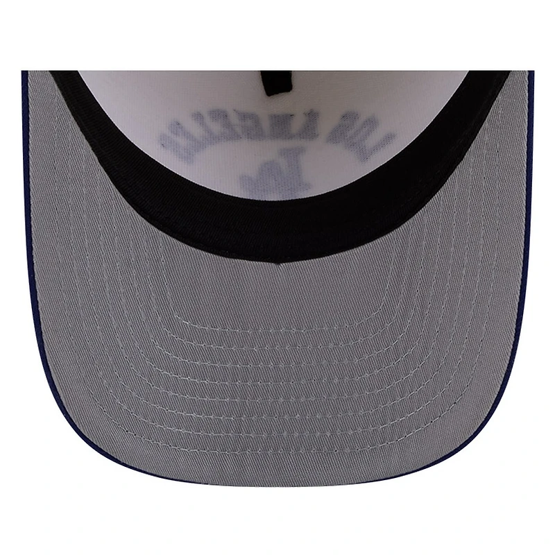 Los Angeles Dodgers Chrome Two Tone Arched Text with Logo New Era 9FIFTY A-Frame Snapback Hat