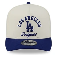 Los Angeles Dodgers Chrome Two Tone Arched Text with Logo New Era 9FIFTY A-Frame Snapback Hat