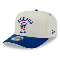 Chicago Cubs Chrome Two Tone Arched Text with Logo New Era 9FIFTY A-Frame Snapback Hat