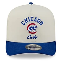 Chicago Cubs Chrome Two Tone Arched Text with Logo New Era 9FIFTY A-Frame Snapback Hat