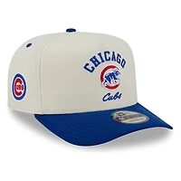 Chicago Cubs Chrome Two Tone Arched Text with Logo New Era 9FIFTY A-Frame Snapback Hat