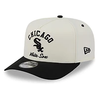 Chicago White Sox Chrome Two Tone Arched Text with Logo New Era 9FIFTY A-Frame Snapback Hat