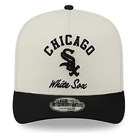 Chicago White Sox Chrome Two Tone Arched Text with Logo New Era 9FIFTY A-Frame Snapback Hat