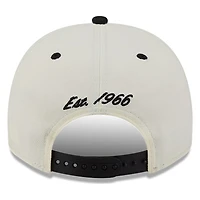 Chicago Bulls Chrome Two Tone Arched Text with Logo New Era 9FIFTY A-Frame Snapback Hat