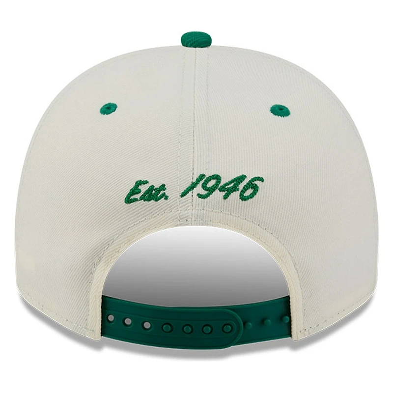 Boston Celtics Chrome Two Tone Arched Text with Logo New Era 9FIFTY A-Frame Snapback Hat