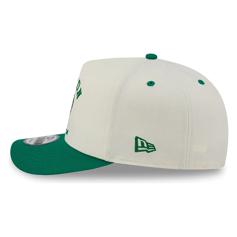Boston Celtics Chrome Two Tone Arched Text with Logo New Era 9FIFTY A-Frame Snapback Hat