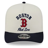 Boston Red Sox Chrome Two Tone Arched Text with Logo New Era 9FIFTY A-Frame Snapback Hat
