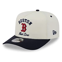 Boston Red Sox Chrome Two Tone Arched Text with Logo New Era 9FIFTY A-Frame Snapback Hat