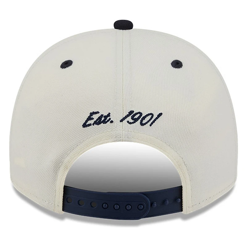 Boston Red Sox Chrome Two Tone Arched Text with Logo New Era 9FIFTY A-Frame Snapback Hat