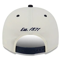 Atlanta Braves Chrome Two Tone Arched Text with Logo New Era 9FIFTY A-Frame Snapback Hat