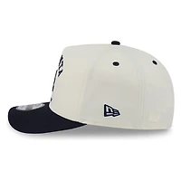 Atlanta Braves Chrome Two Tone Arched Text with Logo New Era 9FIFTY A-Frame Snapback Hat