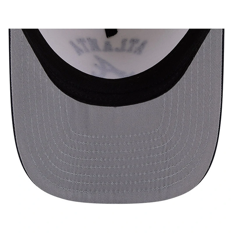 Atlanta Braves Chrome Two Tone Arched Text with Logo New Era 9FIFTY A-Frame Snapback Hat