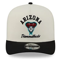 Arizona Diamondbacks Chrome Two Tone Arched Text with Logo New Era 9FIFTY A-Frame Snapback Hat
