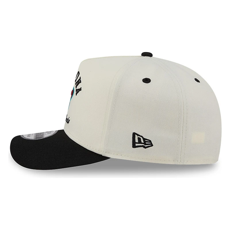 Arizona Diamondbacks Chrome Two Tone Arched Text with Logo New Era 9FIFTY A-Frame Snapback Hat