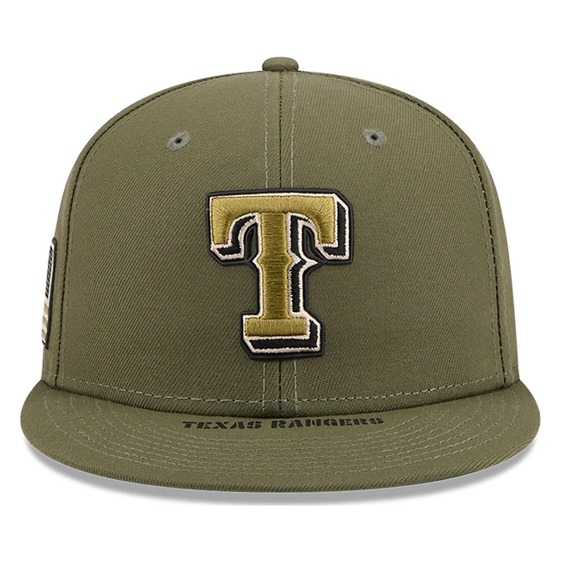 Texas Rangers Olive Green 2026 Armed Forces Day New Era 59FIFTY Fitted Hat