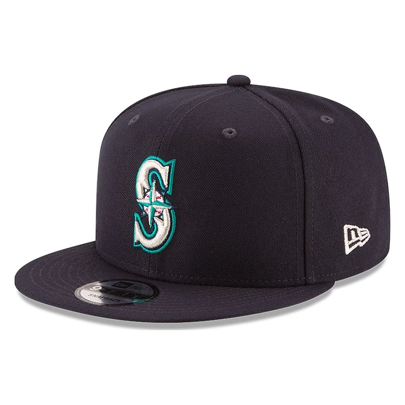 Seattle Mariners Navy 50 Seasons Patch New Era 9FIFTY Snapback Hat