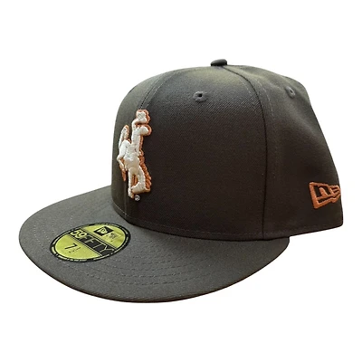 Wyoming Cowboys Brown and Orange with UV NCAA New Era 59FIFTY Fitted Hat