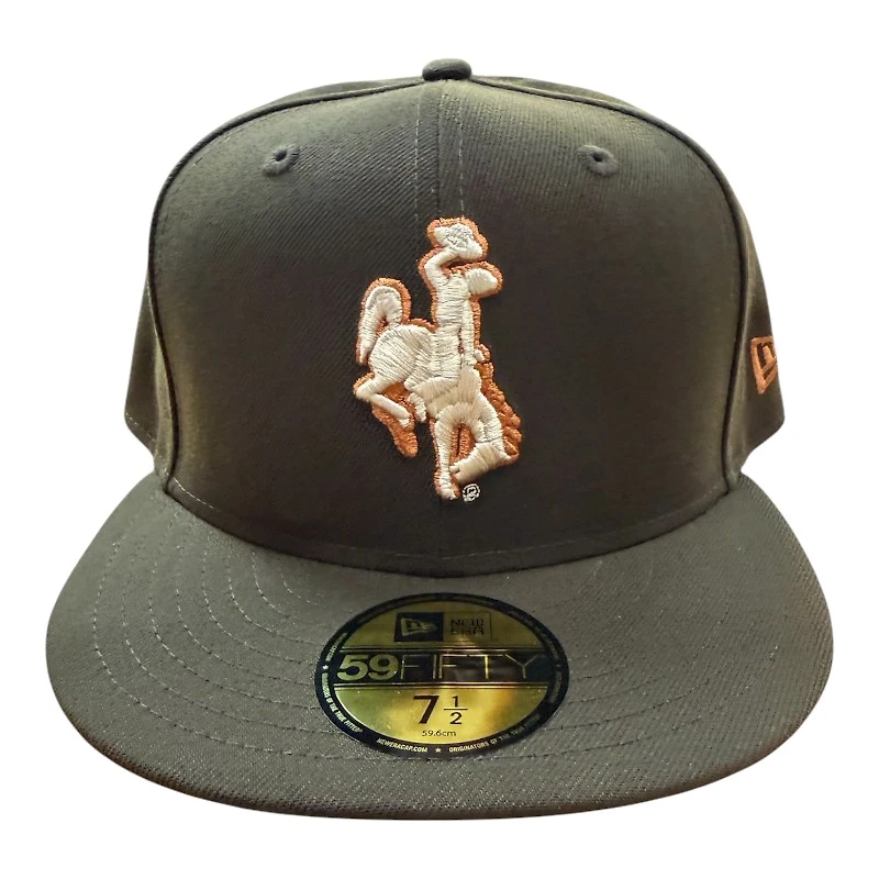 Wyoming Cowboys Brown and Orange with UV NCAA New Era 59FIFTY Fitted Hat