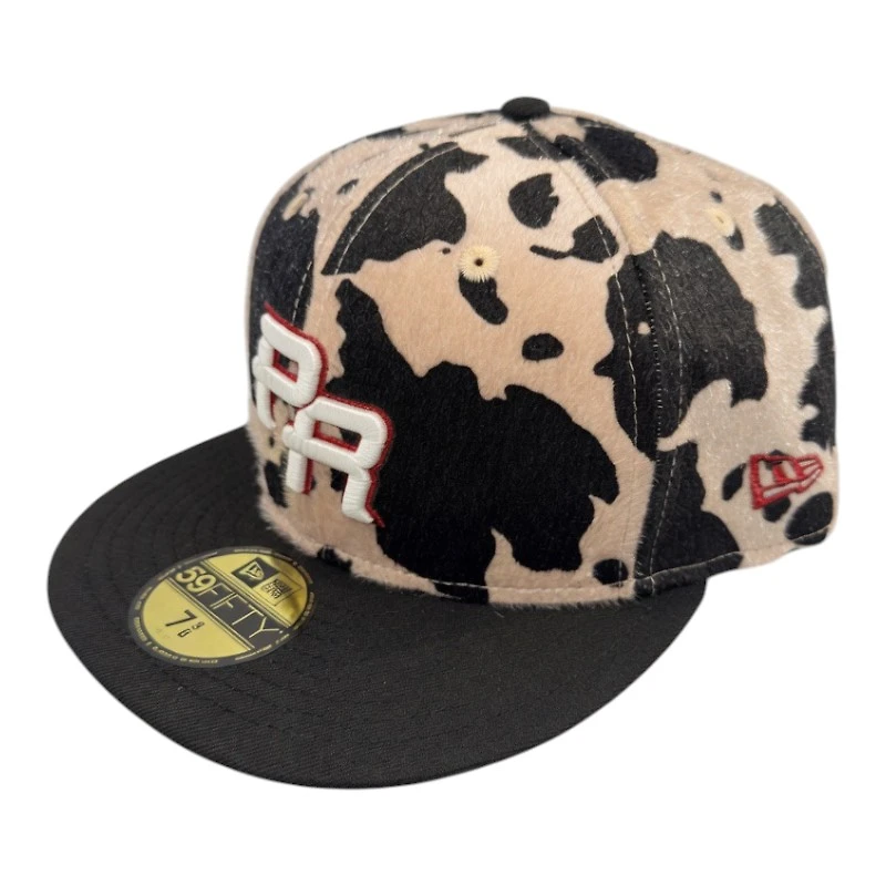 Puerto Rico Cowprint and Black Flag Patch Kelly Green UV New Era 59FIFTY Fitted Hat