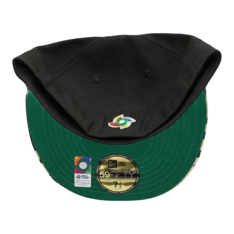 Dominican Republic Black and Cowprint DR Patch Kelly Green UV New Era 59FIFTY Fitted Hat