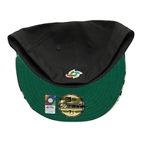 Dominican Republic Black and Cowprint DR Patch Kelly Green UV New Era 59FIFTY Fitted Hat