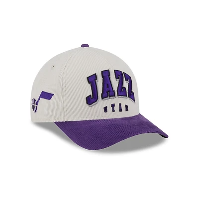 Utah Jazz Chrome and Purple Corduroy New Era 9FORTY M-Crown A-Frame Adjustable Hat