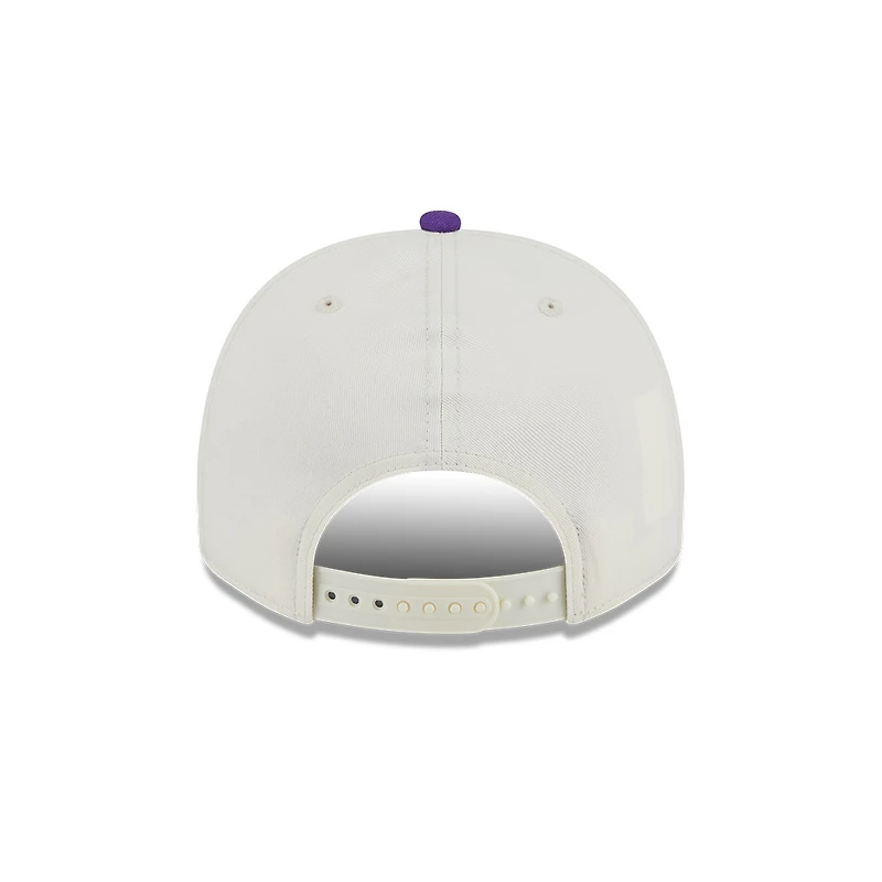 Utah Jazz Chrome and Purple Chain Stitch New Era 9FIFTY A-Frame Snapback Hat