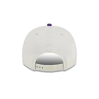 Utah Jazz Chrome and Purple Chain Stitch New Era 9FIFTY A-Frame Snapback Hat