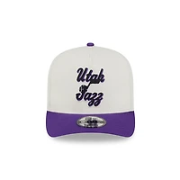 Utah Jazz Chrome and Purple Chain Stitch New Era 9FIFTY A-Frame Snapback Hat