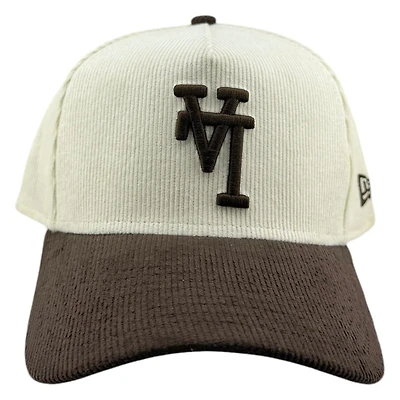 Los Angeles Dodgers Cream and 2-Tone Corduroy Upside Down LA New Era 9FORTY A-Frame Snapback Hat