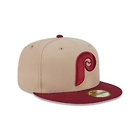 Philadelphia Phillies Camel and Red New Era 59FIFTY Fitted Hat