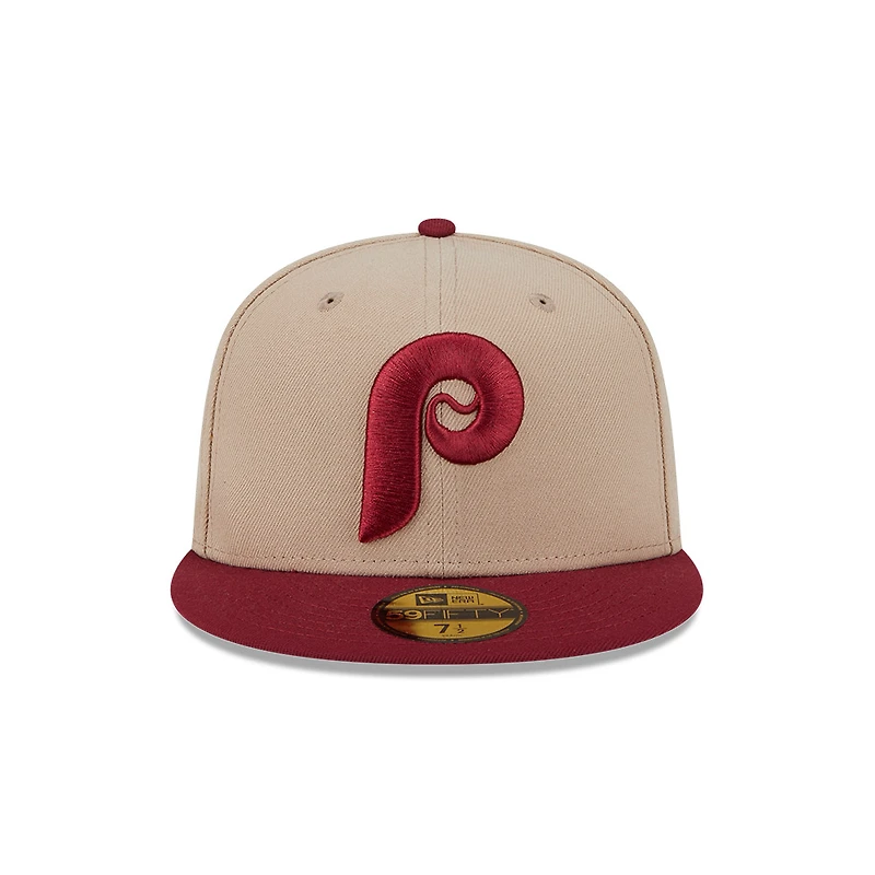 Philadelphia Phillies Camel and Red New Era 59FIFTY Fitted Hat