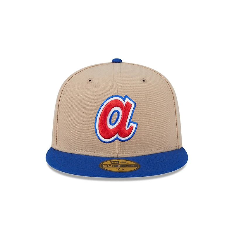 Atlanta Braves Camel and Royal New Era 59FIFTY Fitted Hat