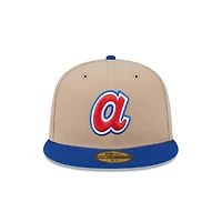 Atlanta Braves Camel and Royal New Era 59FIFTY Fitted Hat