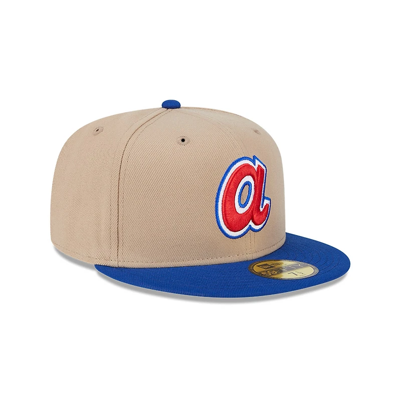 Atlanta Braves Camel and Royal New Era 59FIFTY Fitted Hat