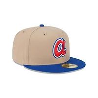 Atlanta Braves Camel and Royal New Era 59FIFTY Fitted Hat