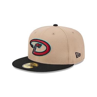 Arizona Diamondbacks Camel and Black New Era 59FIFTY Fitted Hat