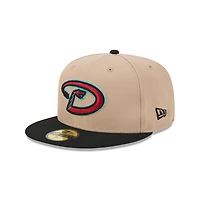 Arizona Diamondbacks Camel and Black New Era 59FIFTY Fitted Hat