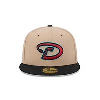 Arizona Diamondbacks Camel and Black New Era 59FIFTY Fitted Hat