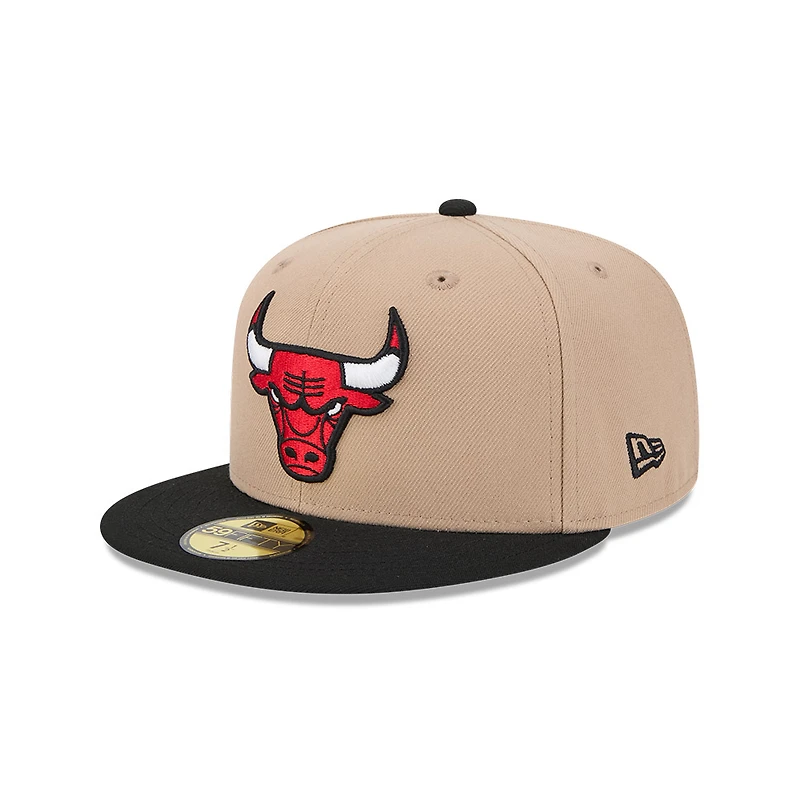 Chicago Bulls Camel and Black New Era 59FIFTY Fitted Hat