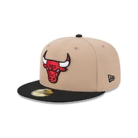 Chicago Bulls Camel and Black New Era 59FIFTY Fitted Hat