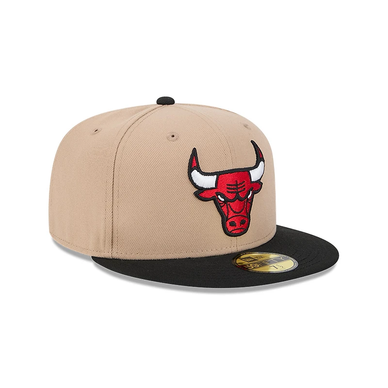 Chicago Bulls Camel and Black New Era 59FIFTY Fitted Hat