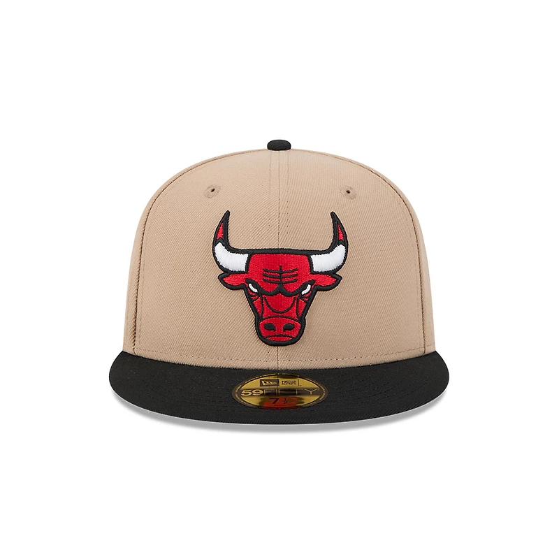Chicago Bulls Camel and Black New Era 59FIFTY Fitted Hat
